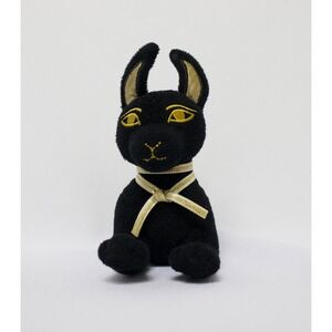 Summit Collection Black and Gold Ancient Egyptian Anubis Dog Plush 7" Long